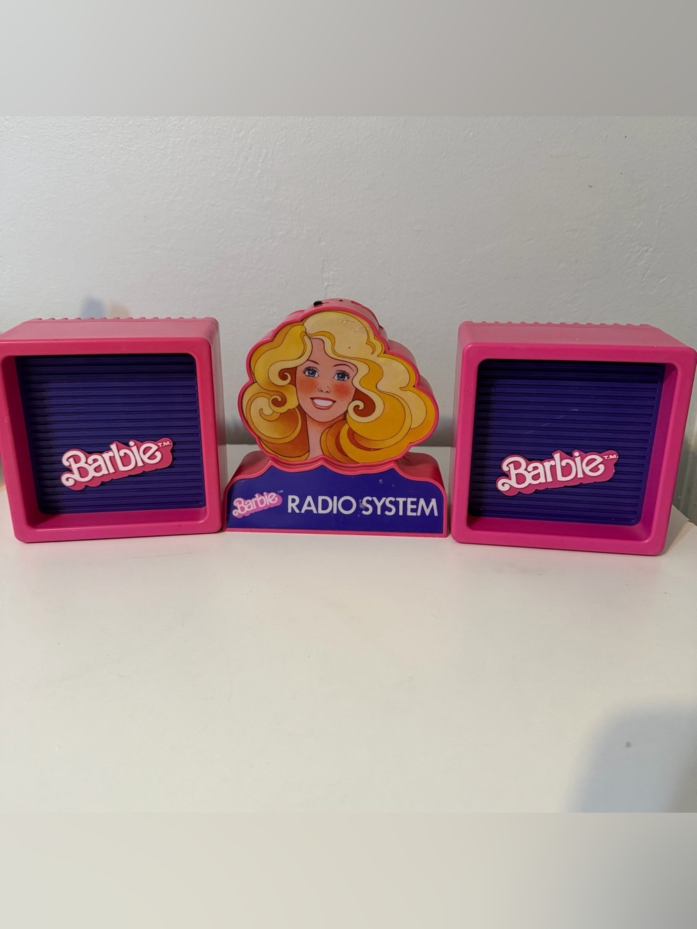 Vintage Barbie Radio System with Pink & Purple Speakers
